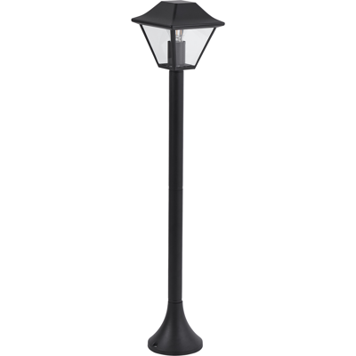 Beliani - Puutarhan pylväsvalo - Moderni polttomoottori - 94cm alumiini musta Beliani - Puutarhan pylväsvalo - Moderni polttomoottori - 94cm alumiini musta