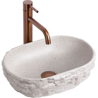 REA Tasolle Asennettava Pesuallas Evora Greige Beige, 37,5X25,5X12Cm REA Tasolle Asennettava Pesuallas Evora Greige Beige, 37,5X25,5X12Cm