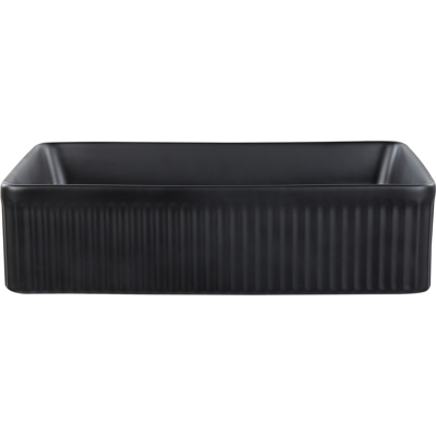 Beliani Pesuallas tason päälle GELDO 50 x 34 cm keramiikka Musta Beliani Pesuallas tason päälle GELDO 50 x 34 cm keramiikka Musta