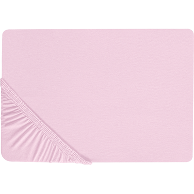 Beliani vaaleanpunainen puuvillainen sänkyliina - 180x200 cm - Klassinen tyyli Beliani vaaleanpunainen puuvillainen sänkyliina - 180x200 cm - Klassinen tyyli