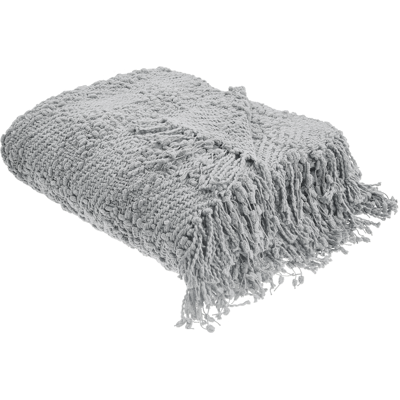 Beliani Vella puuvillainen viltti - 200x220 cm - Harmaa Beliani Vella puuvillainen viltti - 200x220 cm - Harmaa