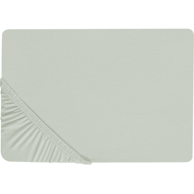 Beliani puuvillainen vaaleanvihreä 90x200cm Fitted Sheet - Fitted Sheet Beliani puuvillainen vaaleanvihreä 90x200cm Fitted Sheet - Fitted Sheet