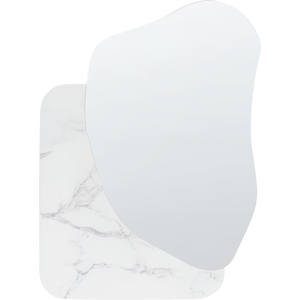 Beliani Seinäpeili ARVERT 60 cm 80 cm Valkoinen marmorikuvio Beliani Seinäpeili ARVERT 60 cm 80 cm Valkoinen marmorikuvio