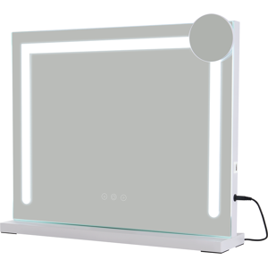 NETTLIFE Meikkipeili valolla, 70 x 55 cm, Meikkipöydän peili valolla, Himmennettävä Kosketus-LED, Meikkipeili NETTLIFE Meikkipeili valolla, 70 x 55 cm, Meikkipöydän peili valolla, Himmennettävä Kosketus-LED, Meikkipeili