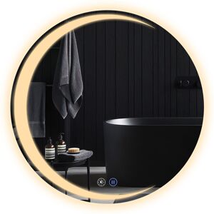 NETTLIFE Kylpyhuoneen peili valaistuksella, pyöreä LED - kylpyhuoneen peili IP44 80 cm pyöreä kylpyhuoneen peili kosketustoiminnolla NETTLIFE Kylpyhuoneen peili valaistuksella, pyöreä LED - kylpyhuoneen peili IP44 80 cm pyöreä kylpyhuoneen peili kosketustoiminnolla