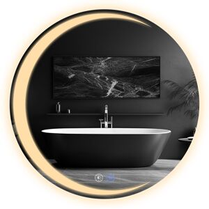 NETTLIFE Kylpyhuoneen peili valaistuksella, pyöreä LED - kylpyhuoneen peili IP44 50 cm pyöreä kylpyhuoneen peili kosketustoiminnolla NETTLIFE Kylpyhuoneen peili valaistuksella, pyöreä LED - kylpyhuoneen peili IP44 50 cm pyöreä kylpyhuoneen peili kosketustoiminnolla