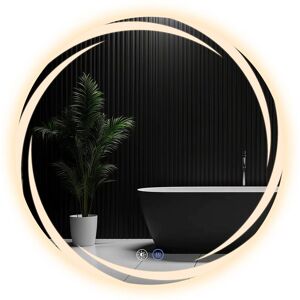 NETTLIFE Kylpyhuoneen peili valaistuksella, LED - pyöreä kylpyhuoneen peili, 70 cm IP44 pyöreä kylpyhuoneen peili kosketustoiminnolla NETTLIFE Kylpyhuoneen peili valaistuksella, LED - pyöreä kylpyhuoneen peili, 70 cm IP44 pyöreä kylpyhuoneen peili kosketustoiminnolla