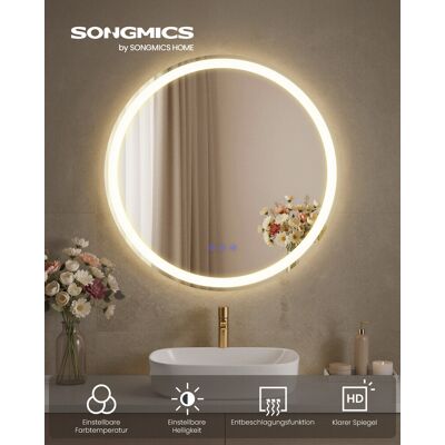 Songmics peili, 61 cm, säädettävä, pilvenvalkoinen, LWM211WC02 Songmics peili, 61 cm, säädettävä, pilvenvalkoinen, LWM211WC02