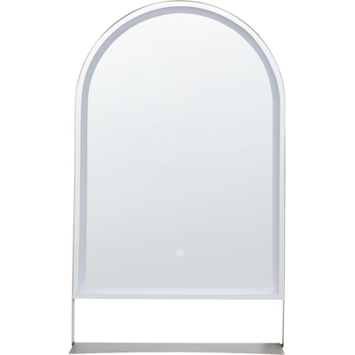 Beliani Kylpyhuoneen LED-peili VALOUZE 61 cm 100 cm hyllyllä Hopea Beliani Kylpyhuoneen LED-peili VALOUZE 61 cm 100 cm hyllyllä Hopea