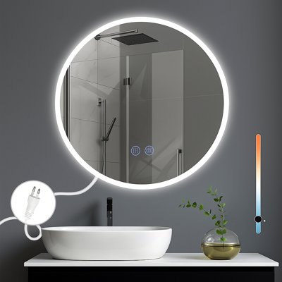 NETTLIFE Peili Valaistuksella, LED - seinäpeili, IP44 pyöreä, 60cm Kosketustoiminnolla Valaistu, pyöreä, peili, himmennettävälläValolla NETTLIFE Peili Valaistuksella, LED - seinäpeili, IP44 pyöreä, 60cm Kosketustoiminnolla Valaistu, pyöreä, peili, himmennettävälläValolla