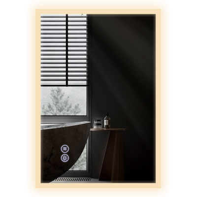 NETTLIFE peili Valolla, 50x70cm, LED - seinäpeili, räjähdyssuojattu, lasinen Kylpyhuoneen, peili Kosketusnäytöllä NETTLIFE peili Valolla, 50x70cm, LED - seinäpeili, räjähdyssuojattu, lasinen Kylpyhuoneen, peili Kosketusnäytöllä