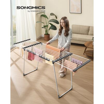 Songmics pyykinkuivausteline, kokoontaitettava, kyyhkynharmaa, LLR522WK01 Songmics pyykinkuivausteline, kokoontaitettava, kyyhkynharmaa, LLR522WK01