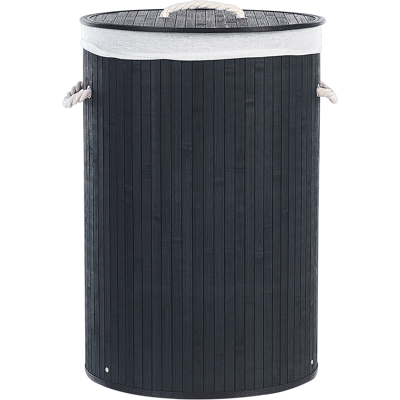 Beliani Kori SANNAR bambu Musta 75 L Beliani Kori SANNAR bambu Musta 75 L