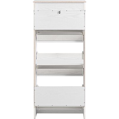 SoBuy Kaappi 3-ribalteovella 53x24x118 cm puu valkoinen FSR94-WG SoBuy Kaappi 3-ribalteovella 53x24x118 cm puu valkoinen FSR94-WG