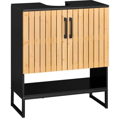 SoBuy 60 cm bambu-allaskaappi bzr202-sch, ekologinen kestävä SoBuy 60 cm bambu-allaskaappi bzr202-sch, ekologinen kestävä