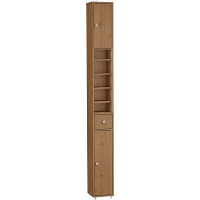 SoBuy Kylpyhuonekaappi kapea vedenkestävä säädettävillä hyllyillä puinen 20x180x20cm BZR34-II-PF SoBuy Kylpyhuonekaappi kapea vedenkestävä säädettävillä hyllyillä puinen 20x180x20cm BZR34-II-PF