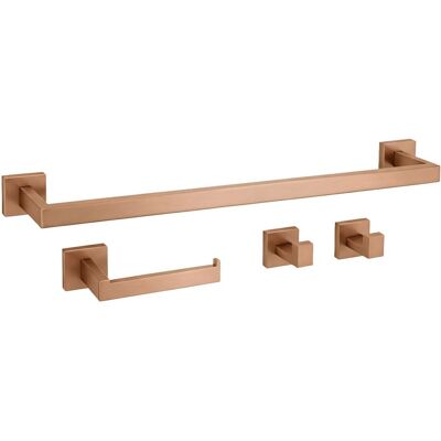 REA kylpyhuoneen naulakkosetti RIO harjattu kupari, 57X8,5X5CM REA kylpyhuoneen naulakkosetti RIO harjattu kupari, 57X8,5X5CM