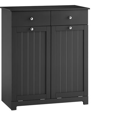 SoBuy Kylpyhuonekaappi 2-laatikkoa MDF musta 78x38x90 cm BZR33-II-SCH SoBuy Kylpyhuonekaappi 2-laatikkoa MDF musta 78x38x90 cm BZR33-II-SCH
