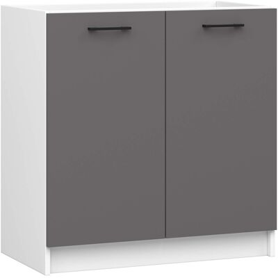 Akord S80 keittiökaappi - 2 ovet, harmaa, 80cm - Keittiökalustot Akord S80 keittiökaappi - 2 ovet, harmaa, 80cm - Keittiökalustot