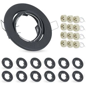 NETTLIFE-setti 12 upotettavaa LED-kohdevaloa GU10, säädettävä, 30°, pyöreä, sisältää kannan, krominen halogeenikehys, sopii valaistuskeskukseen NETTLIFE-setti 12 upotettavaa LED-kohdevaloa GU10, säädettävä, 30°, pyöreä, sisältää kannan, krominen halogeenikehys, sopii valaistuskeskukseen