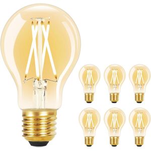 ZMH kpl E27 A60 4W 2700K LED-lamppuja, Edison-filamentti, kirkas lasi, lämmin valkoinen, retrotyyli ZMH kpl E27 A60 4W 2700K LED-lamppuja, Edison-filamentti, kirkas lasi, lämmin valkoinen, retrotyyli
