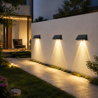 NETTLIFE Aurinkokäyttöiset ulkovalaisimet 2 kpl LED-ulkoseinävalaisinta lämpimän valkoinen 3000K NETTLIFE Aurinkokäyttöiset ulkovalaisimet 2 kpl LED-ulkoseinävalaisinta lämpimän valkoinen 3000K