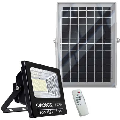 Avizar 200W LED aurinkoprojektori IP67 erillisellä aurinkopaneelilla ja kaukosäätimellä Avizar 200W LED aurinkoprojektori IP67 erillisellä aurinkopaneelilla ja kaukosäätimellä