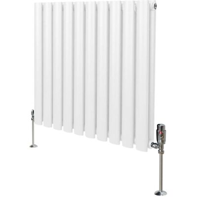 MonsterShop 600mm x 600mm Valkoinen ovaalinen pylväsradiatori & TRV venttiilit MonsterShop 600mm x 600mm Valkoinen ovaalinen pylväsradiatori & TRV venttiilit