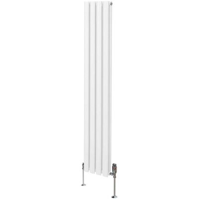 MonsterShop Valkoinen Ovaali Kolonnilämmitin - 1600mm x 240mm, Moderni & Kestävä MonsterShop Valkoinen Ovaali Kolonnilämmitin - 1600mm x 240mm, Moderni & Kestävä