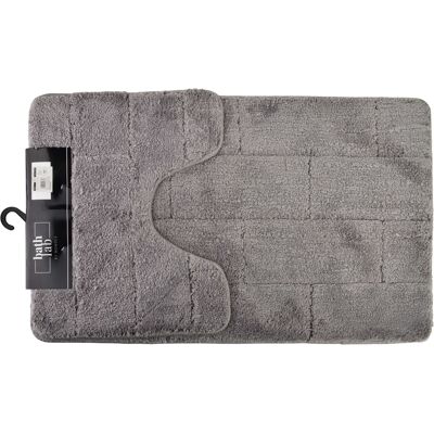 MONDEX Kylpyhuonemattosetti polyesteri ZAC 50x37/50x80 cm harmaa 2 kpl MONDEX Kylpyhuonemattosetti polyesteri ZAC 50x37/50x80 cm harmaa 2 kpl