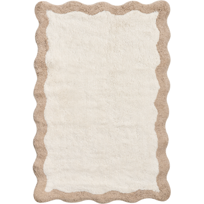 Beliani Kylpyhuonematto NANGAL Ruskea/beige 60 x 90 cm puuvilla Beliani Kylpyhuonematto NANGAL Ruskea/beige 60 x 90 cm puuvilla