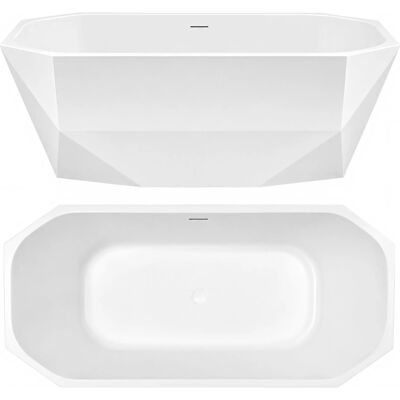 REA Vapaasti Seisova Kylpyamme Diamanti 170 Harjalla Kuparinen Kylpyammeen Tulppa Valkoinen, 170X80X58, 5Cm REA Vapaasti Seisova Kylpyamme Diamanti 170 Harjalla Kuparinen Kylpyammeen Tulppa Valkoinen, 170X80X58, 5Cm