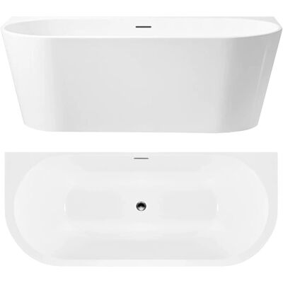 REA Seinänviereinen Kylpyamme Capri 160Cm Valkoinen, 160X75X59,5Cm REA Seinänviereinen Kylpyamme Capri 160Cm Valkoinen, 160X75X59,5Cm