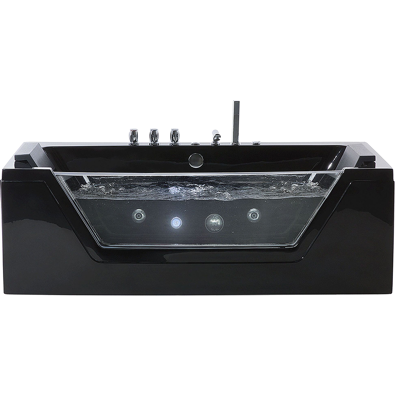 Beliani Kulmaporeamme LED-valolla SAMANA 162 x 76 cm Musta Beliani Kulmaporeamme LED-valolla SAMANA 162 x 76 cm Musta