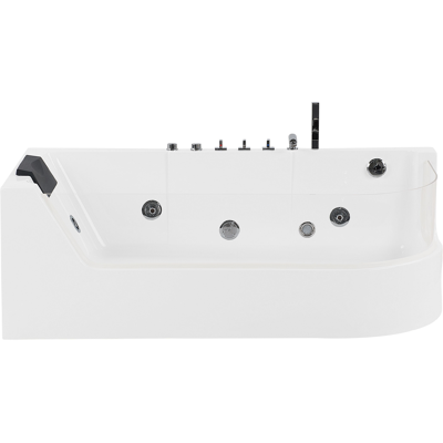 Beliani Kulmaporeamme LED-valolla ACUARIO Oikea 170 x 80 cm Valkoinen Beliani Kulmaporeamme LED-valolla ACUARIO Oikea 170 x 80 cm Valkoinen