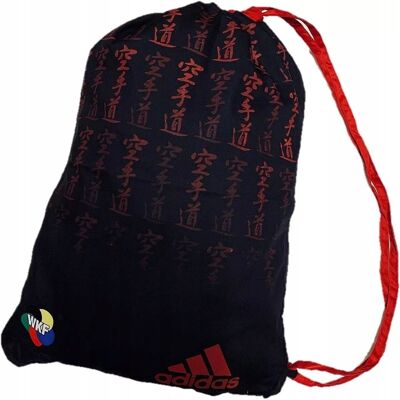 Adidas backpack WKF Hyväksytty satiinireppu musta/punainen 60x40 Y4443 Adidas backpack WKF Hyväksytty satiinireppu musta/punainen 60x40 Y4443