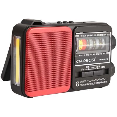 Avizar Kolmikaistainen FM/AM/SW-radio USB-MP3-liitännällä ja LED-valolla Avizar Kolmikaistainen FM/AM/SW-radio USB-MP3-liitännällä ja LED-valolla