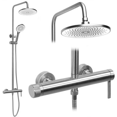 REA-P9498REA suihkusarja Rivo JS-7028N harjattu teräs, 33X29, 5X126, 5CM REA-P9498REA suihkusarja Rivo JS-7028N harjattu teräs, 33X29, 5X126, 5CM