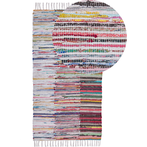 Beliani Malli xx80 Monivärinen Raita Puuvillamatto - Area Rug Beliani Malli xx80 Monivärinen Raita Puuvillamatto - Area Rug