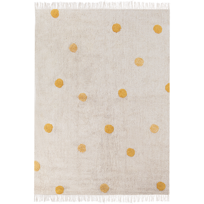 Beliani Lastenhuoneen matto DARDERE Keltainen 140 x 200 cm puuvilla Beliani Lastenhuoneen matto DARDERE Keltainen 140 x 200 cm puuvilla