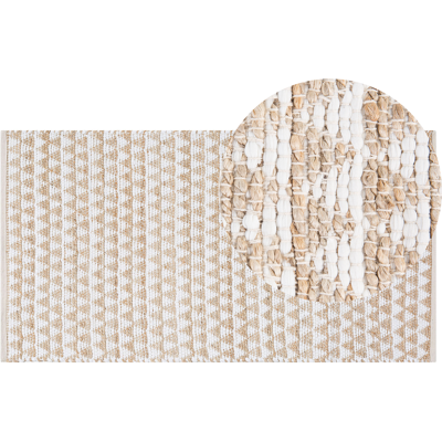 Beliani Matto Beige Jute Puuvilla 80x150 - Matto Beliani Matto Beige Jute Puuvilla 80x150 - Matto