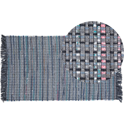 Beliani puuvillamatto 80 x 150 cm harmaa - Matto Beliani puuvillamatto 80 x 150 cm harmaa - Matto
