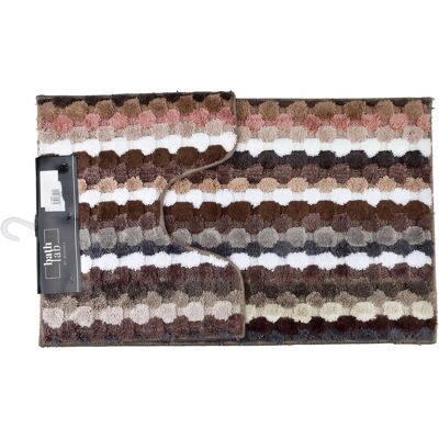 MONDEX Kylpyhuonematot Prima ZAC Raidat 50x90/50x40 cm ruskea 2 kpl MONDEX Kylpyhuonematot Prima ZAC Raidat 50x90/50x40 cm ruskea 2 kpl