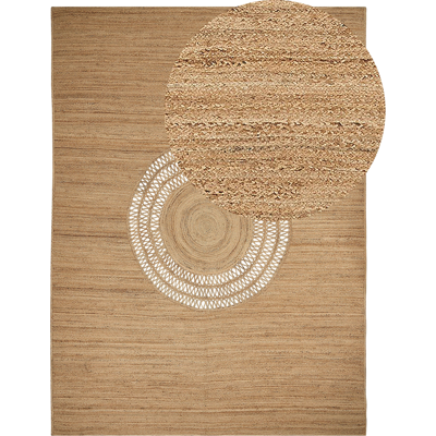 Beliani Beigen värinen jousimatto - 300x400cm Boho-tyyli Luonnollinen kuosi Beliani Beigen värinen jousimatto - 300x400cm Boho-tyyli Luonnollinen kuosi