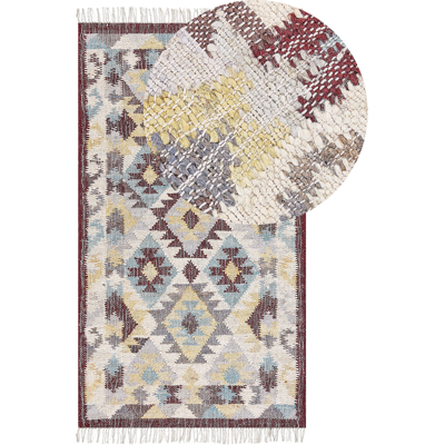 Beliani Jute Matto - Monivärinen - 80x150cm - Ristikkäin - Boho-tyyli Beliani Jute Matto - Monivärinen - 80x150cm - Ristikkäin - Boho-tyyli