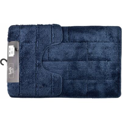 MONDEX Kylpyhuonematot polyesteri ZAC 50x37/50x80 cm tummansininen 2 kpl MONDEX Kylpyhuonematot polyesteri ZAC 50x37/50x80 cm tummansininen 2 kpl
