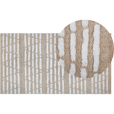 Beiget puuvillamatto - 120x180 cm - Boho-tyyli Beiget puuvillamatto - 120x180 cm - Boho-tyyli