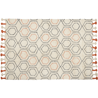 Beliani puuvillamatto - Geometrinen kuvio - 140x200 cm Beliani puuvillamatto - Geometrinen kuvio - 140x200 cm