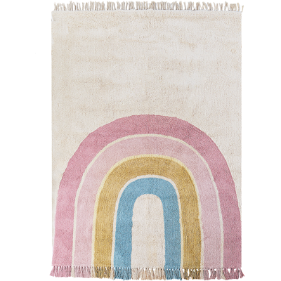 Beliani Lastenhuoneen matto TATARLI Monivärinen 140 x 200 cm puuvilla Beliani Lastenhuoneen matto TATARLI Monivärinen 140 x 200 cm puuvilla
