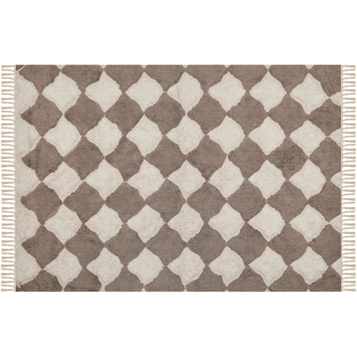 Beliani Matto SINOP Beige 160 x 230 cm Puuvilla Beliani Matto SINOP Beige 160 x 230 cm Puuvilla